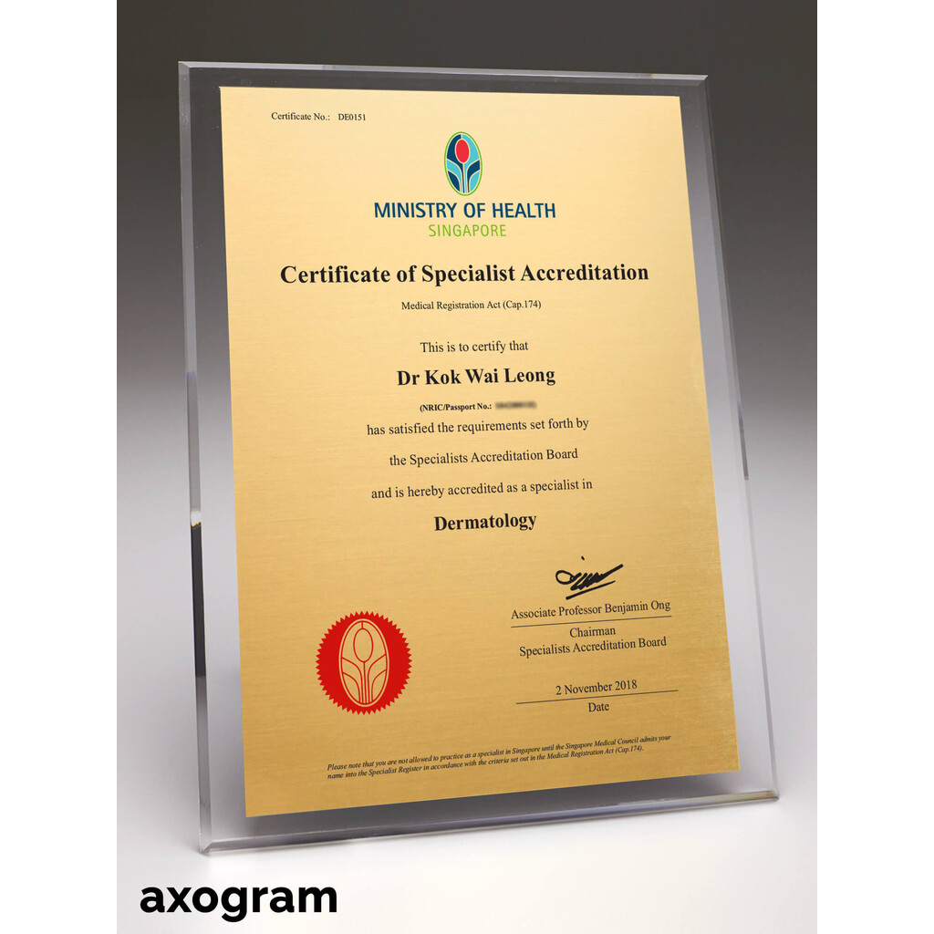 Prestige Acrylic Plaques To Showcase Degrees And Certifications Axogram